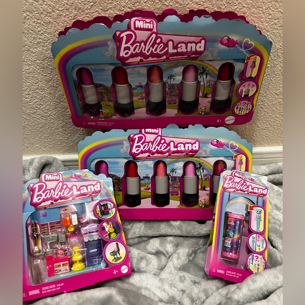Barbie Mini Barbieland Bundle 5 Mini Doll Pack Lipstick Reveal, Cutie Reveal